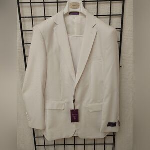 MEN'S VINCI WHITE SLIM FIT 2 PIECE SUIT. SC900-12 WHITE.
